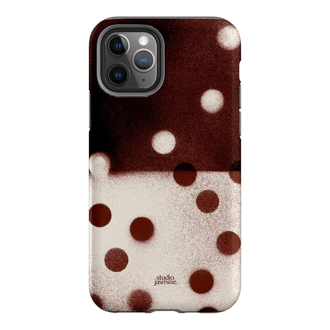 Espresso Polka Dot Printed Phone Cases iPhone 11 Pro / Armoured by Jasmine Dowling - The Dairy