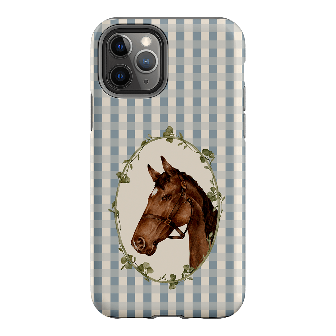 Gingham Horse Printed Phone Cases iPhone 11 Pro / Armoured by Kasiags Art - The Dairy