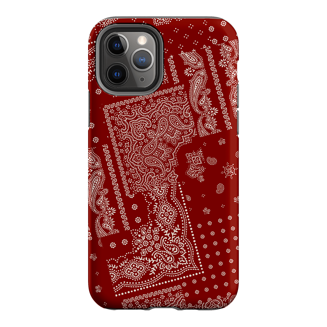 Paisley Crimson Printed Phone Cases iPhone 11 Pro / Armoured by The Dairy - The Dairy