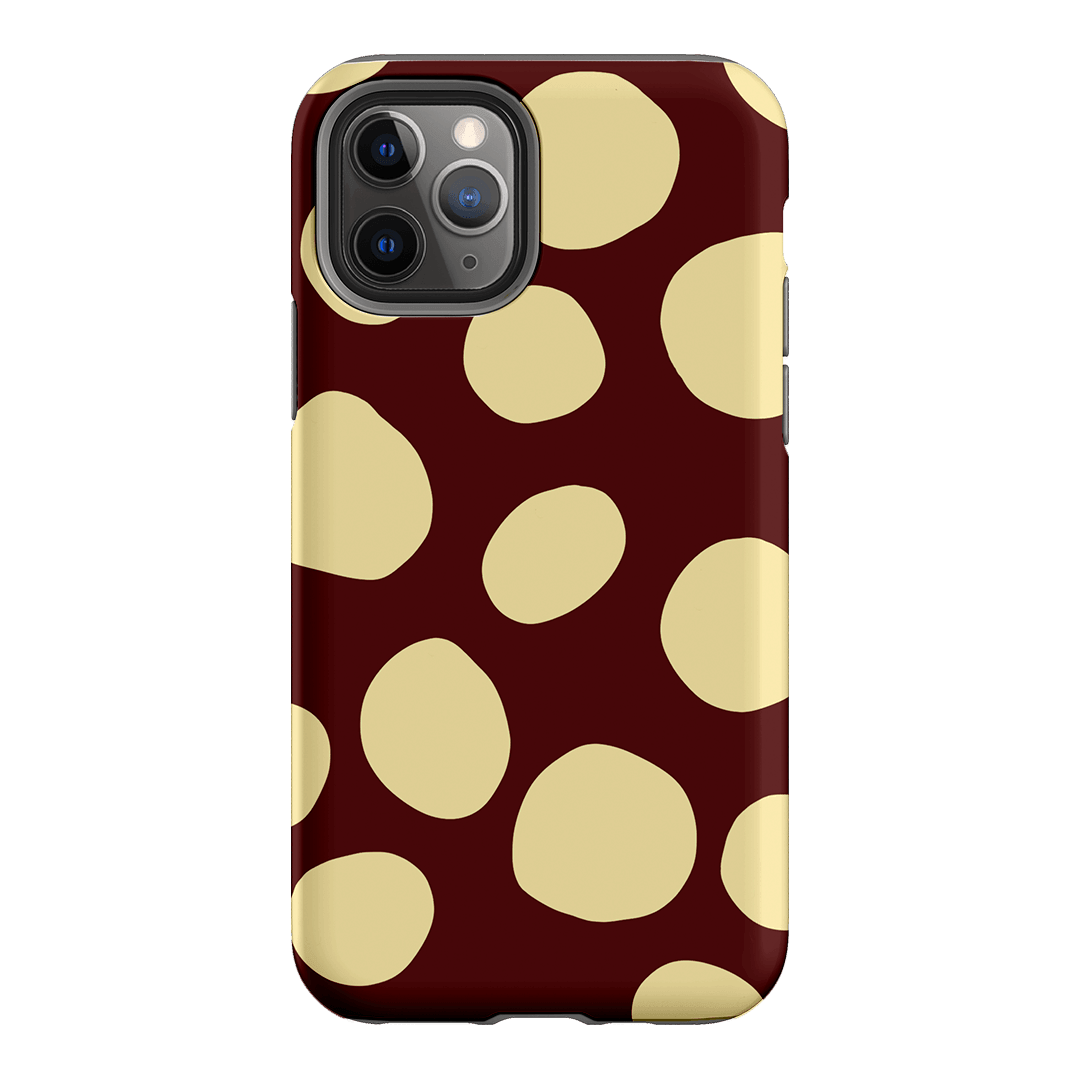 Pebbles Burgundy Butter Printed Phone Cases iPhone 11 Pro / Armoured by Veronica Tucker - The Dairy