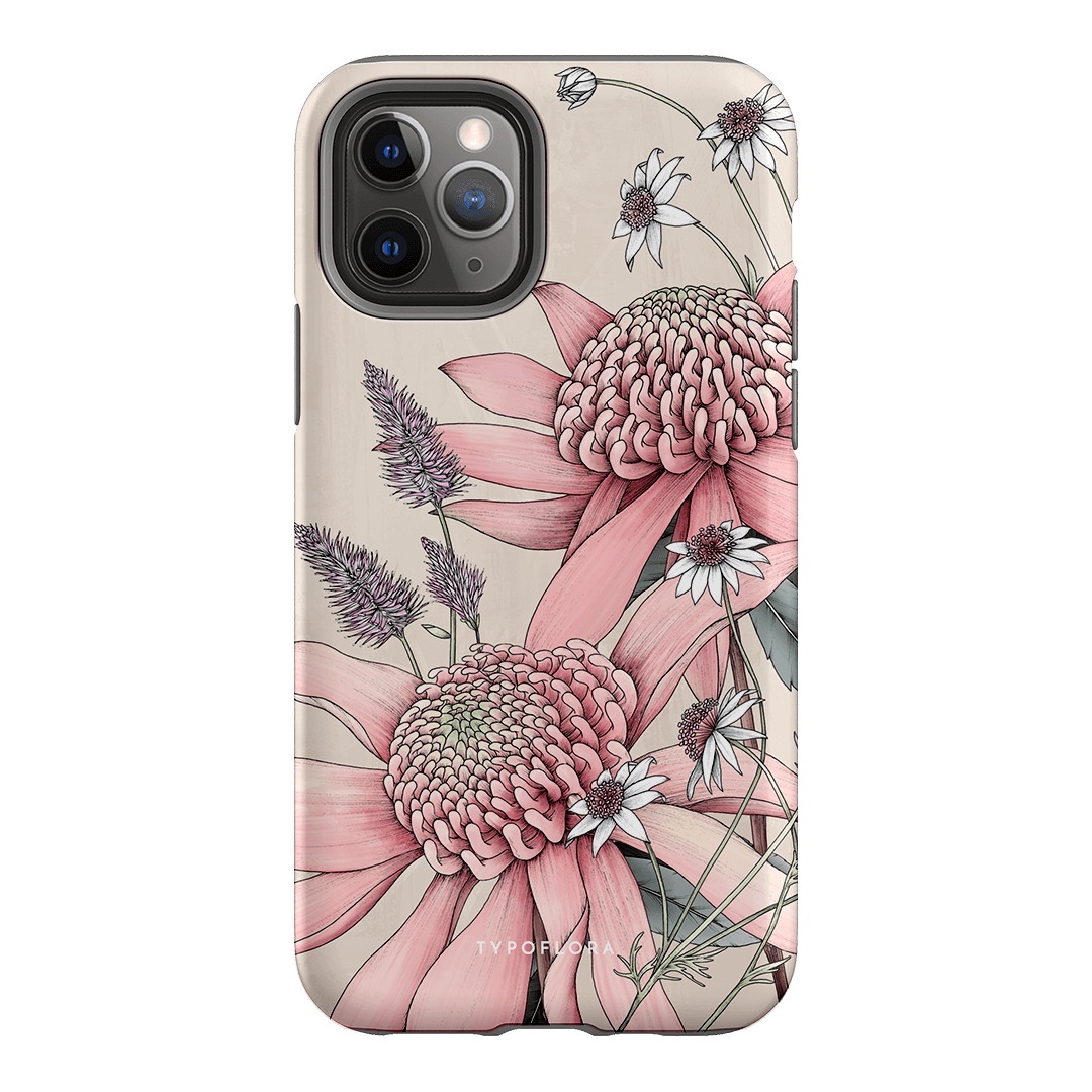 Pink Waratah Printed Phone Cases iPhone 11 Pro / Armoured by Typoflora - The Dairy