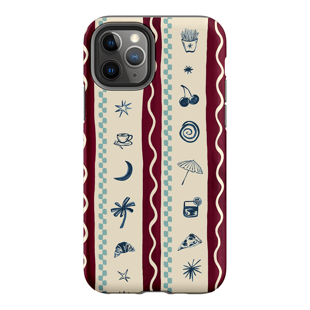 Summer Snacks Burgundy Printed Phone Cases iPhone 11 Pro / Armoured by Charlie Taylor - The Dairy