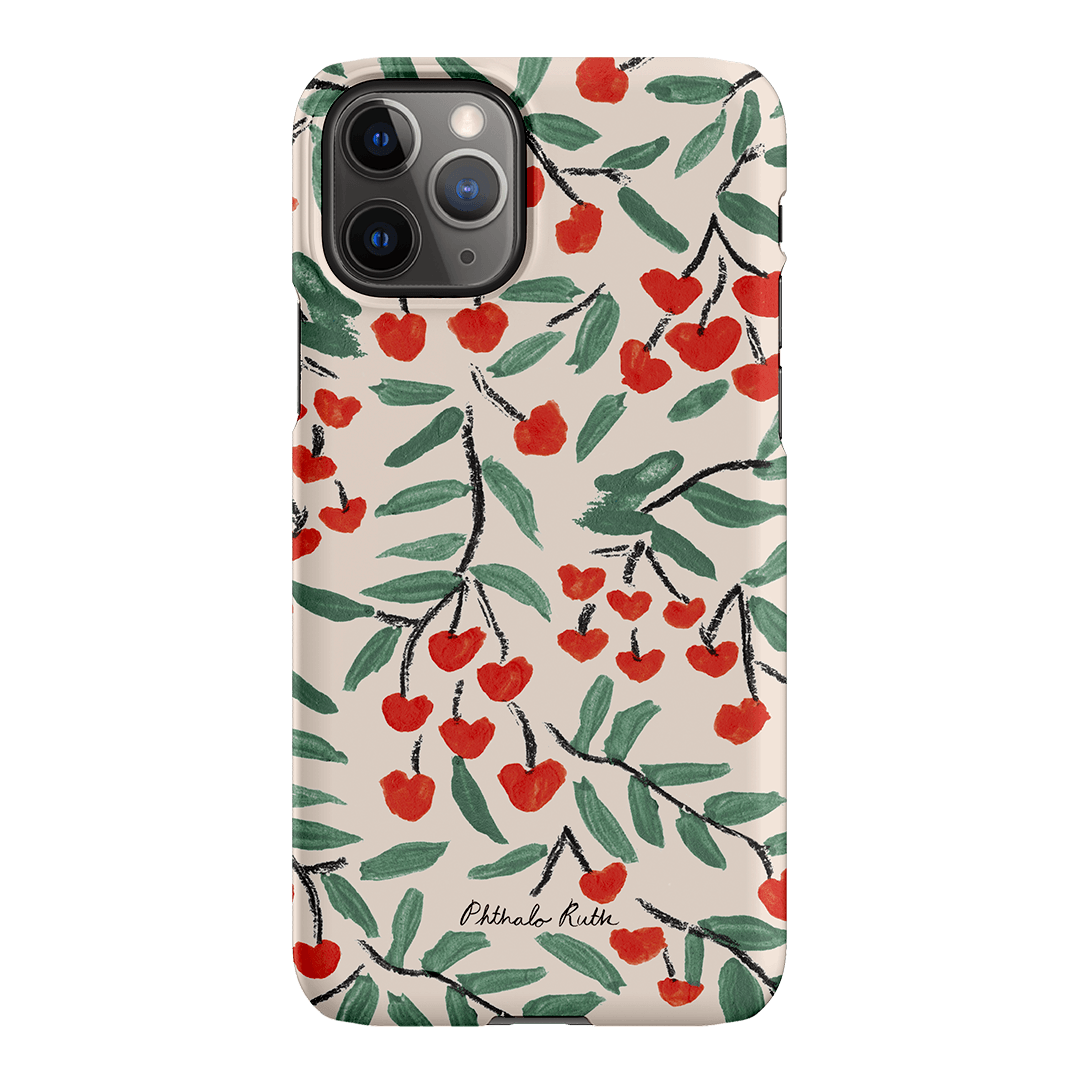 Cherry Love Printed Phone Cases iPhone 11 Pro Max / Snap by Phthalo Ruth - The Dairy