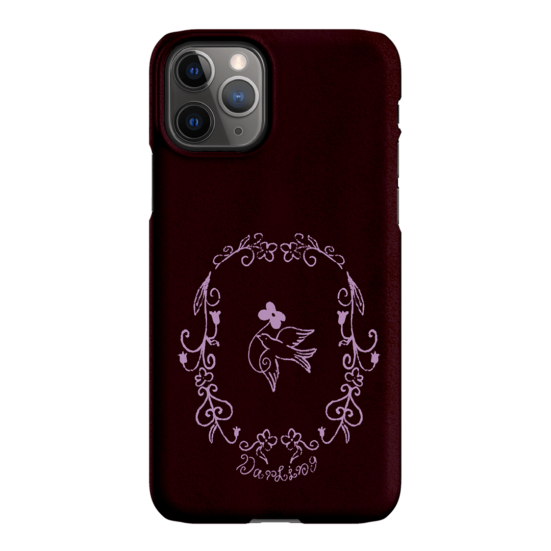 Darling Burgundy Printed Phone Cases by The Dairy - The Dairy