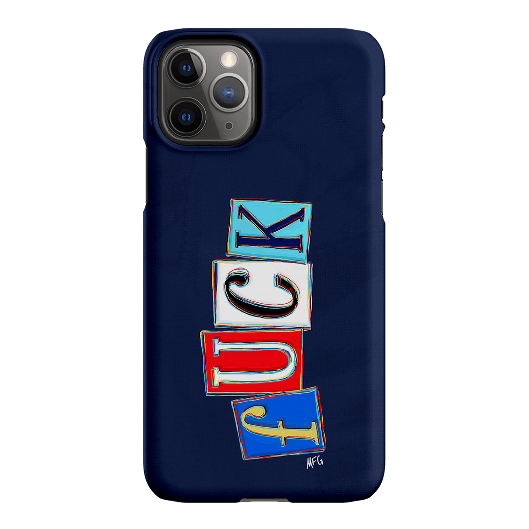 Lil Fcks Blue Printed Phone Cases iPhone 11 Pro Max / Snap by Margarbs Art - The Dairy