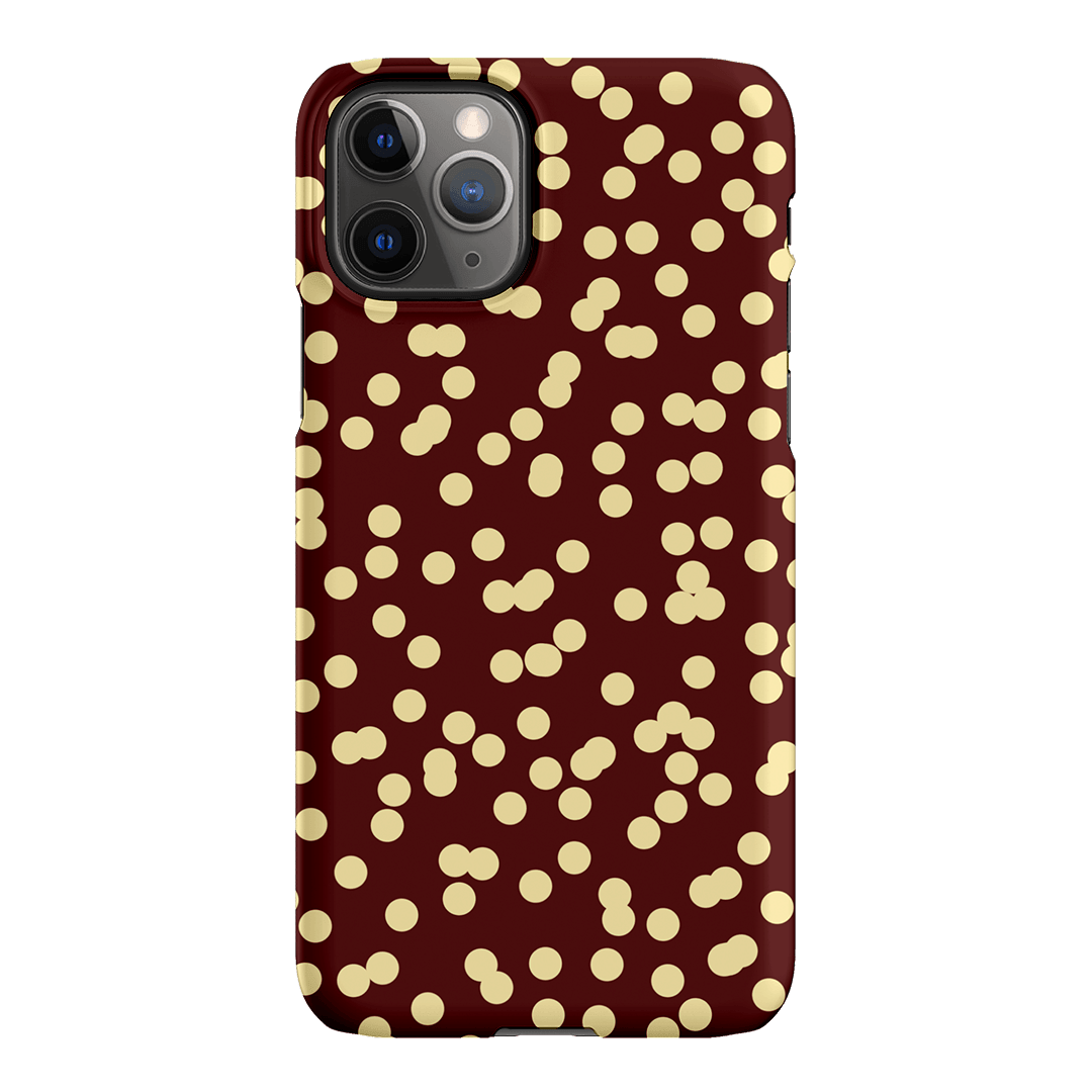 Mini Confetti Burgundy Butter Printed Phone Cases iPhone 11 Pro Max / Snap by Veronica Tucker - The Dairy