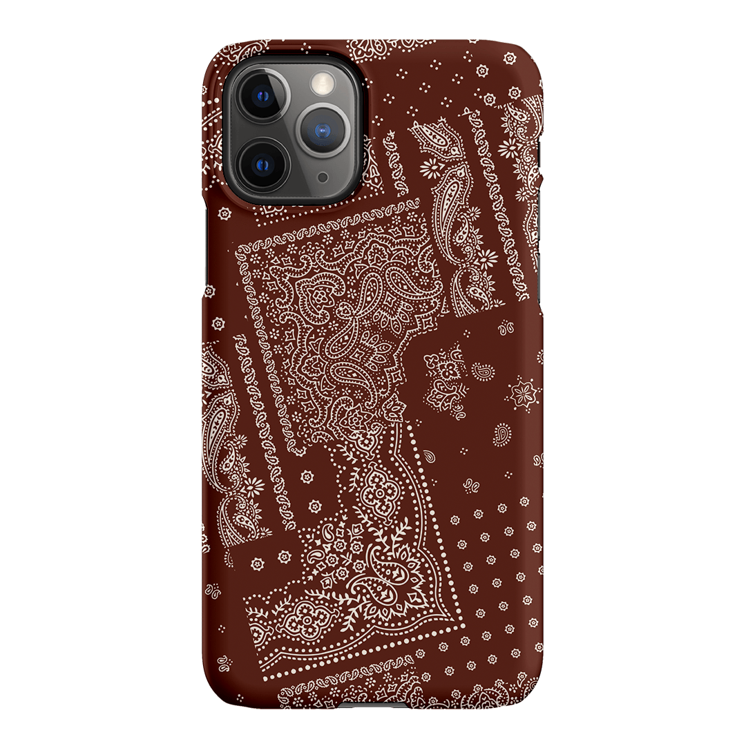 Paisley Cinnamon Printed Phone Cases iPhone 11 Pro Max / Snap by The Dairy - The Dairy