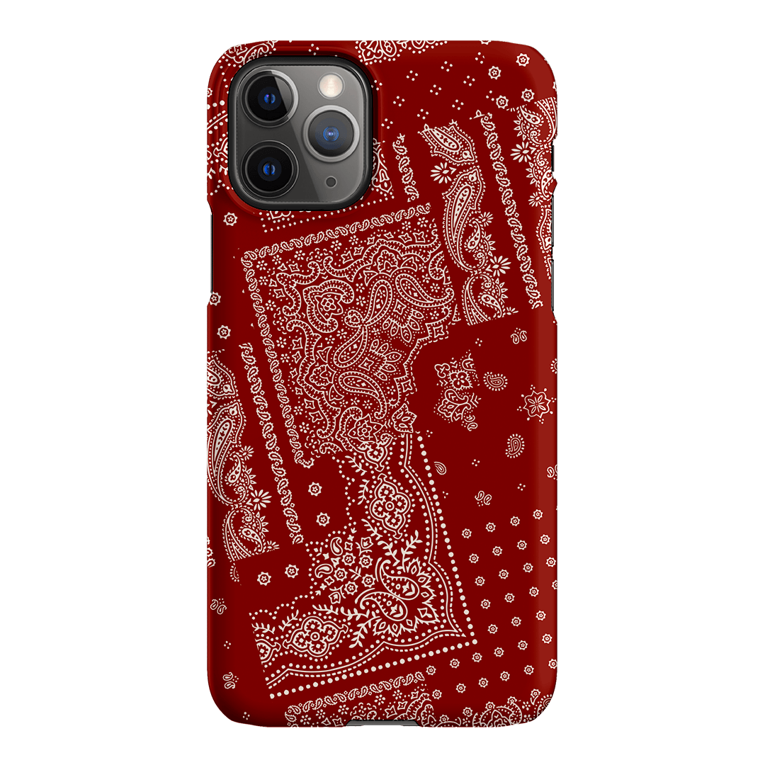 Paisley Crimson Printed Phone Cases iPhone 11 Pro Max / Snap by The Dairy - The Dairy
