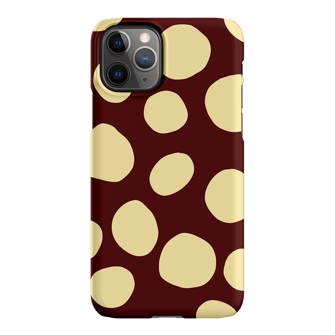 Pebbles Burgundy Butter Printed Phone Cases iPhone 11 Pro Max / Snap by Veronica Tucker - The Dairy