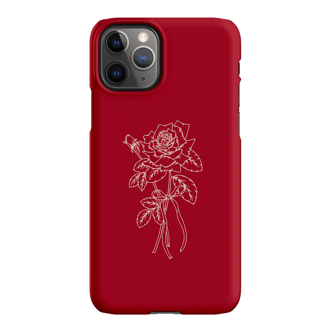 Red Rose Printed Phone Cases iPhone 11 Pro Max / Snap by Typoflora - The Dairy