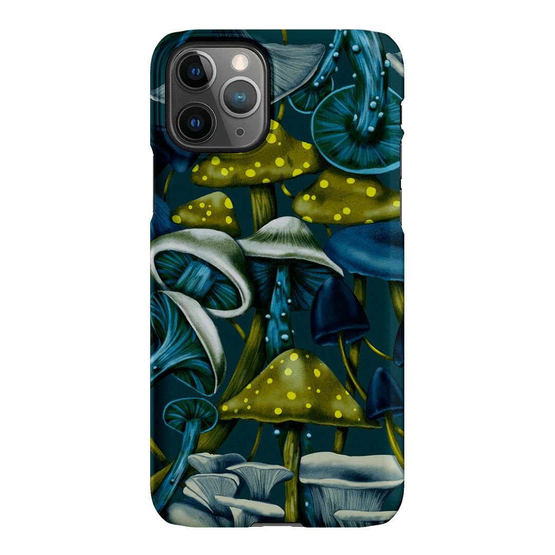 Shrooms Blue Printed Phone Cases iPhone 11 Pro Max / Snap by Kelly Thompson - The Dairy