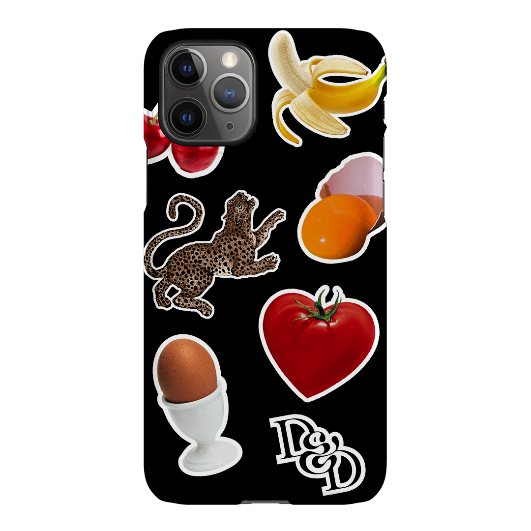 Sunday Stickers Black Printed Phone Cases iPhone 11 Pro Max / Snap by Desmond & Dempsey - The Dairy