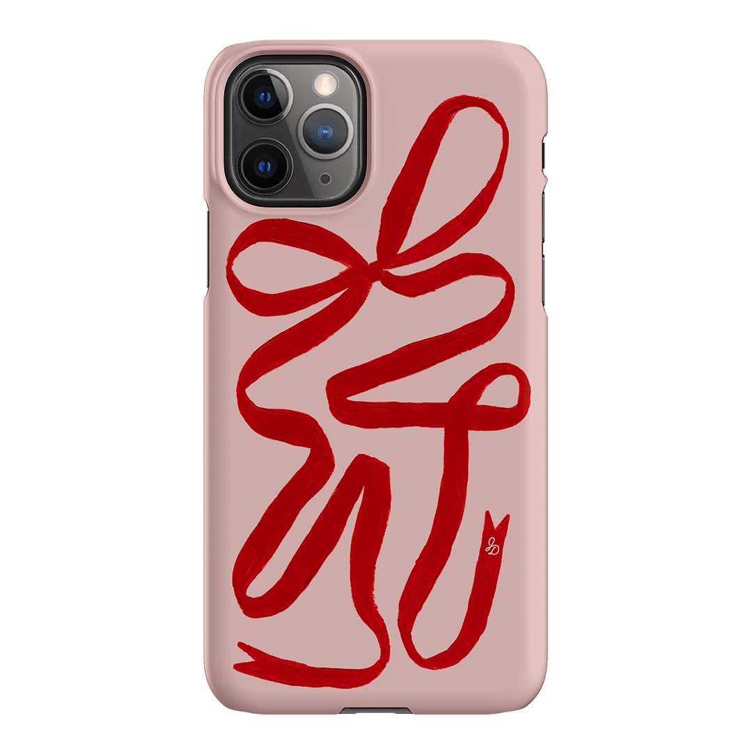 Valentine Ribbon Printed Phone Cases iPhone 11 Pro Max / Snap by Jasmine Dowling - The Dairy