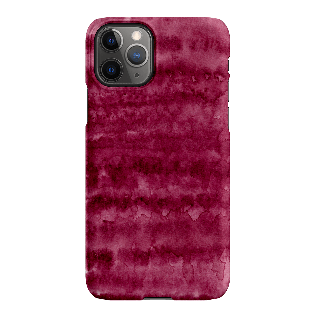 Watercolour Stripes Burgundy Printed Phone Cases iPhone 11 Pro Max / Snap by The Dairy - The Dairy