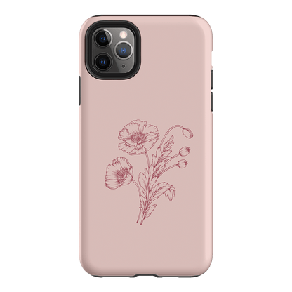 Blush Poppies Printed Phone Cases iPhone 11 Pro Max / Armoured by Typoflora - The Dairy