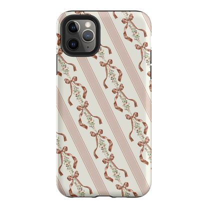 Bow Stripe Printed Phone Cases iPhone 11 Pro Max / Armoured by Veronica Tucker - The Dairy