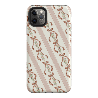 Bow Stripe Printed Phone Cases iPhone 11 Pro Max / Armoured by Veronica Tucker - The Dairy
