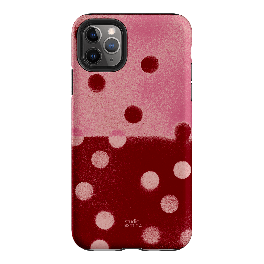 Cherry Polka Dot Printed Phone Cases iPhone 11 Pro Max / Armoured by Jasmine Dowling - The Dairy