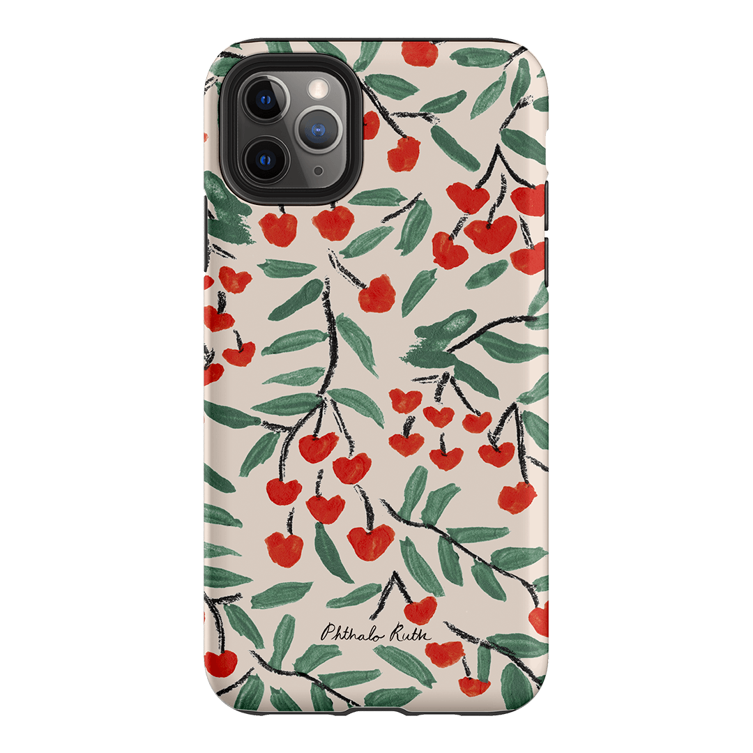 Cherry Love Printed Phone Cases iPhone 11 Pro Max / Armoured by Phthalo Ruth - The Dairy