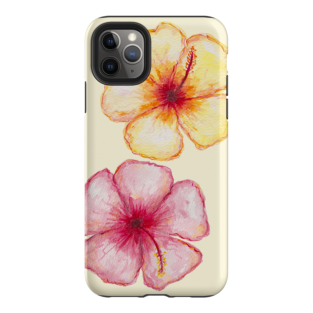 Hibiscus Flower Yellow Printed Phone Cases iPhone 11 Pro Max / Armoured by BG. Studio - The Dairy