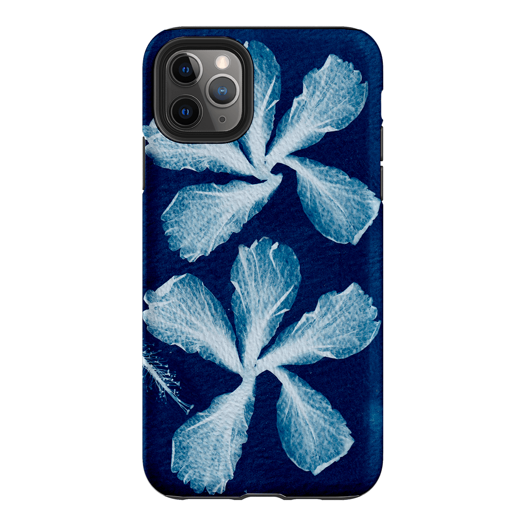 Hibiscus Cyanotype Printed Phone Cases iPhone 11 Pro Max / Armoured by Sally Hungerford - The Dairy