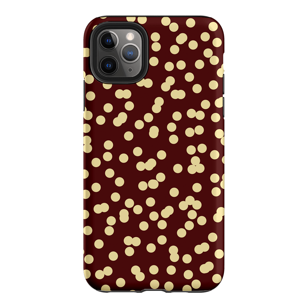 Mini Confetti Burgundy Butter Printed Phone Cases iPhone 11 Pro Max / Armoured by Veronica Tucker - The Dairy