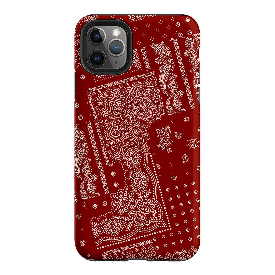 Paisley Crimson Printed Phone Cases iPhone 11 Pro Max / Armoured by The Dairy - The Dairy