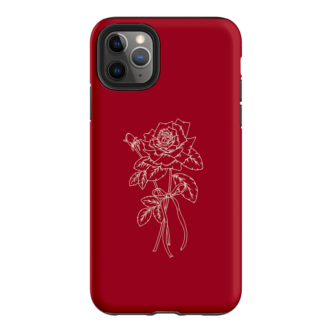 Red Rose Printed Phone Cases iPhone 11 Pro Max / Armoured by Typoflora - The Dairy