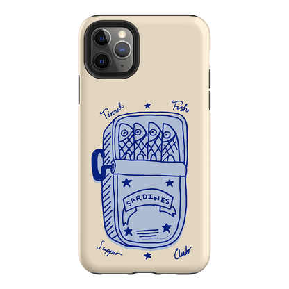 Sardine Social Blue Printed Phone Cases iPhone 11 Pro Max / Armoured by The Dairy - The Dairy