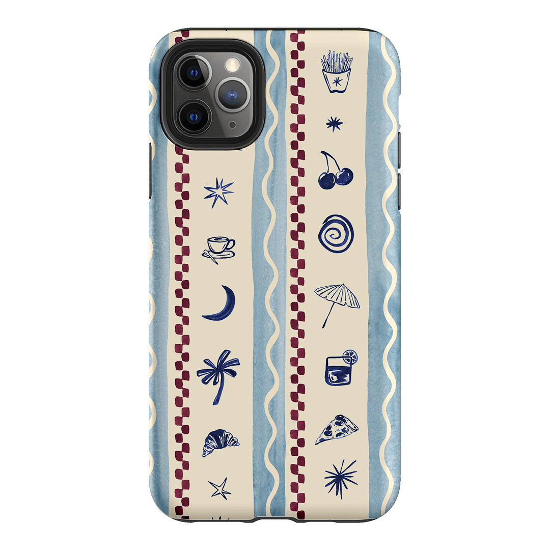 Summer Snacks Blue Printed Phone Cases iPhone 11 Pro Max / Armoured by Charlie Taylor - The Dairy