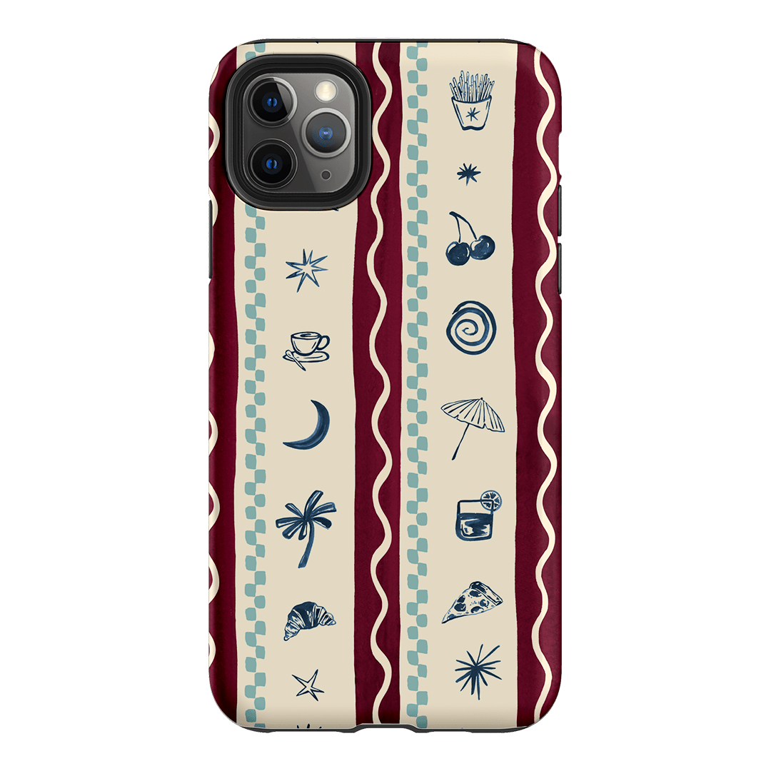 Summer Snacks Burgundy Printed Phone Cases iPhone 11 Pro Max / Armoured by Charlie Taylor - The Dairy