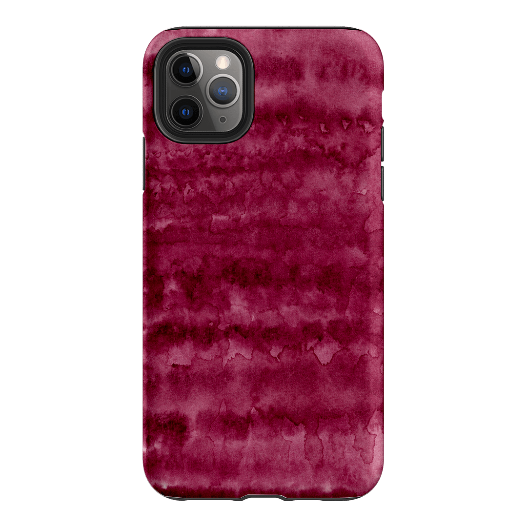 Watercolour Stripes Burgundy Printed Phone Cases iPhone 11 Pro Max / Armoured by The Dairy - The Dairy