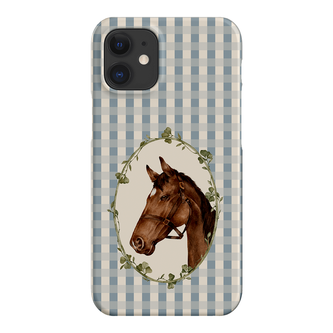 Gingham Horse Printed Phone Cases iPhone 12 / Snap by Kasiags Art - The Dairy