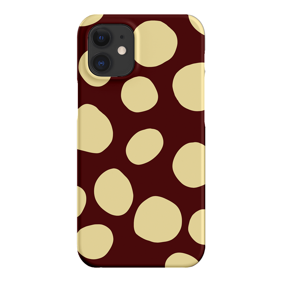 Pebbles Burgundy Butter Printed Phone Cases iPhone 12 / Snap by Veronica Tucker - The Dairy