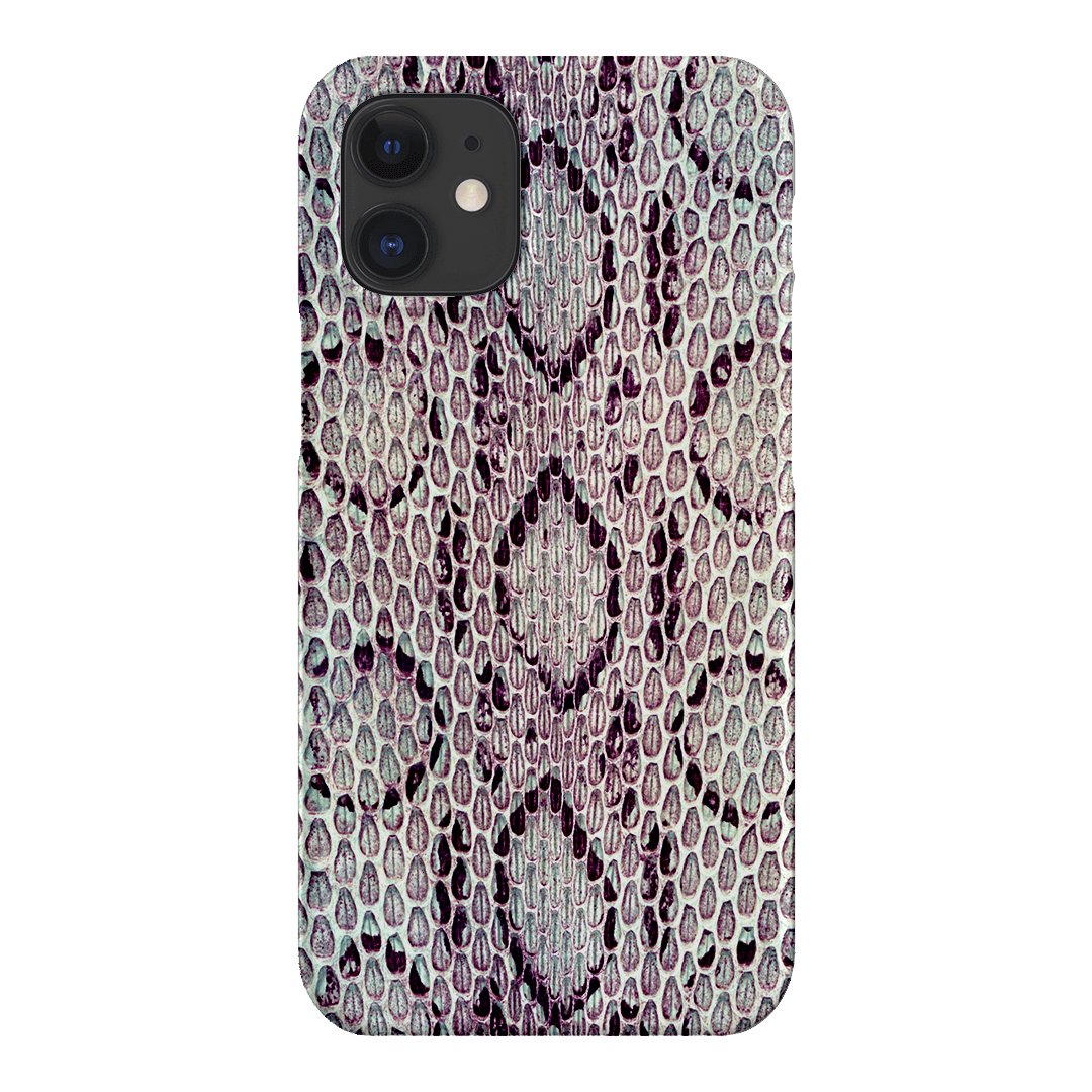 Plum Python Printed Phone Cases iPhone 12 / Snap by The Dairy - The Dairy