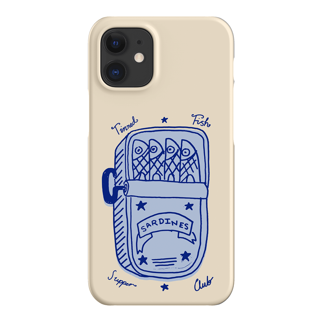 Sardine Social Blue Printed Phone Cases iPhone 12 / Snap by The Dairy - The Dairy