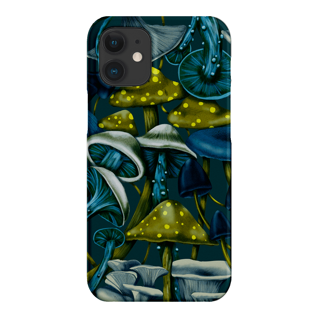 Shrooms Blue Printed Phone Cases iPhone 12 / Snap by Kelly Thompson - The Dairy
