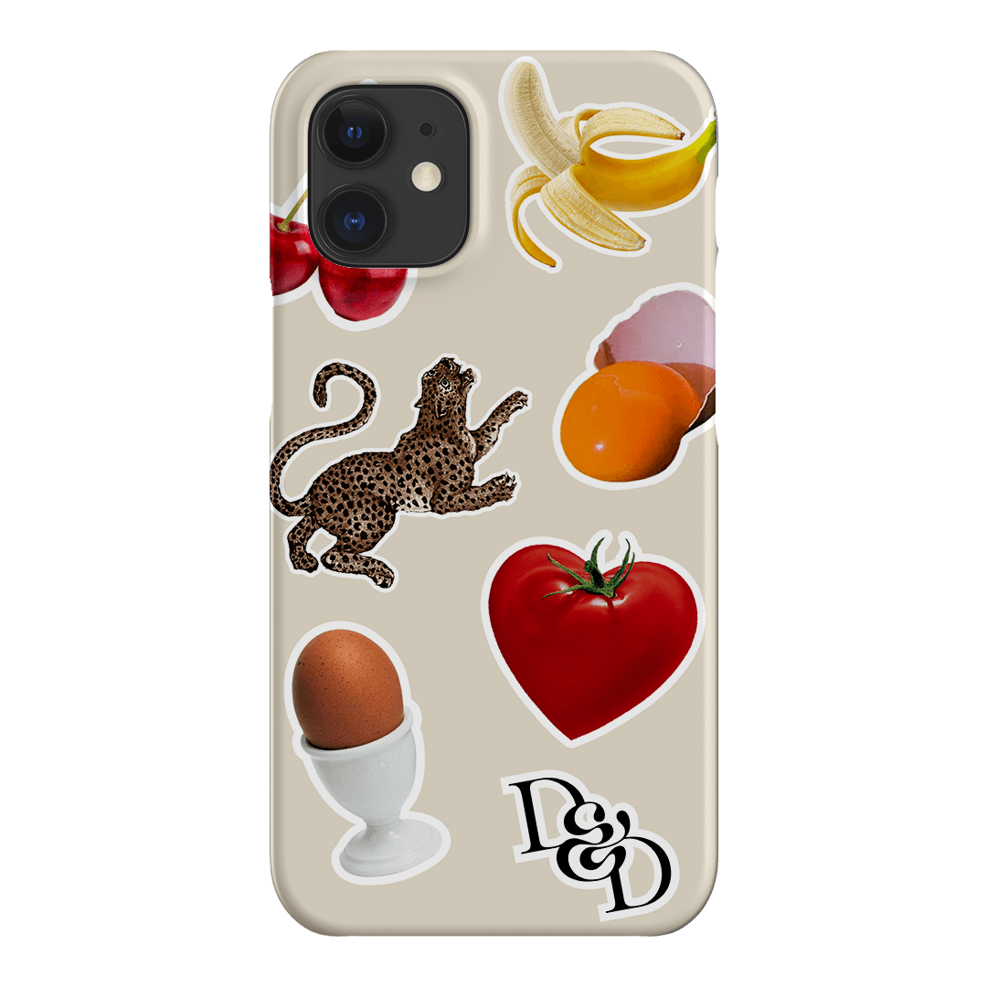 Sunday Stickers Cream Printed Phone Cases iPhone 12 / Snap by Desmond & Dempsey - The Dairy