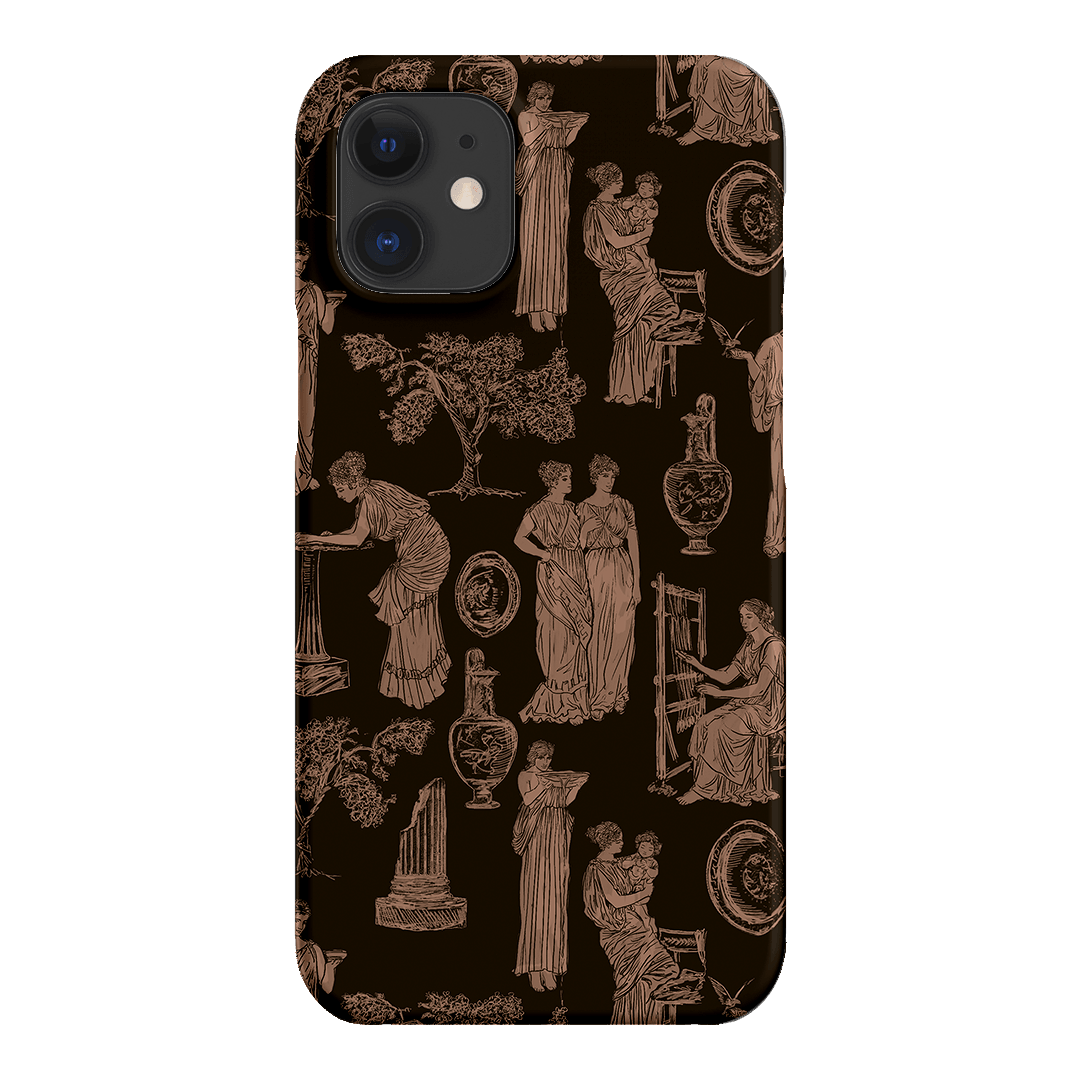 Symposium Burnt Umber Printed Phone Cases iPhone 12 / Snap by Veronica Tucker - The Dairy