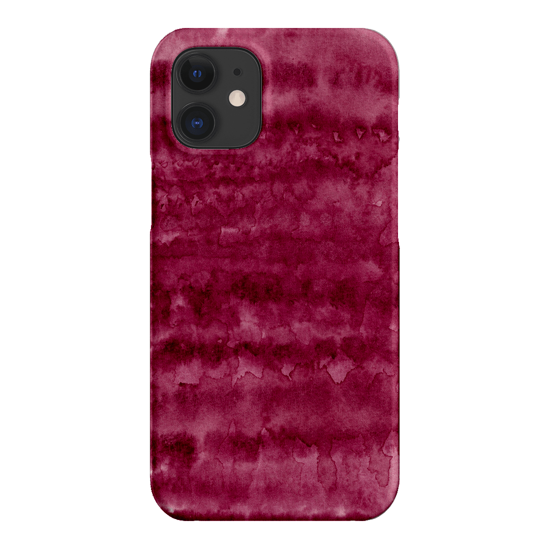 Watercolour Stripes Burgundy Printed Phone Cases iPhone 12 / Snap by The Dairy - The Dairy