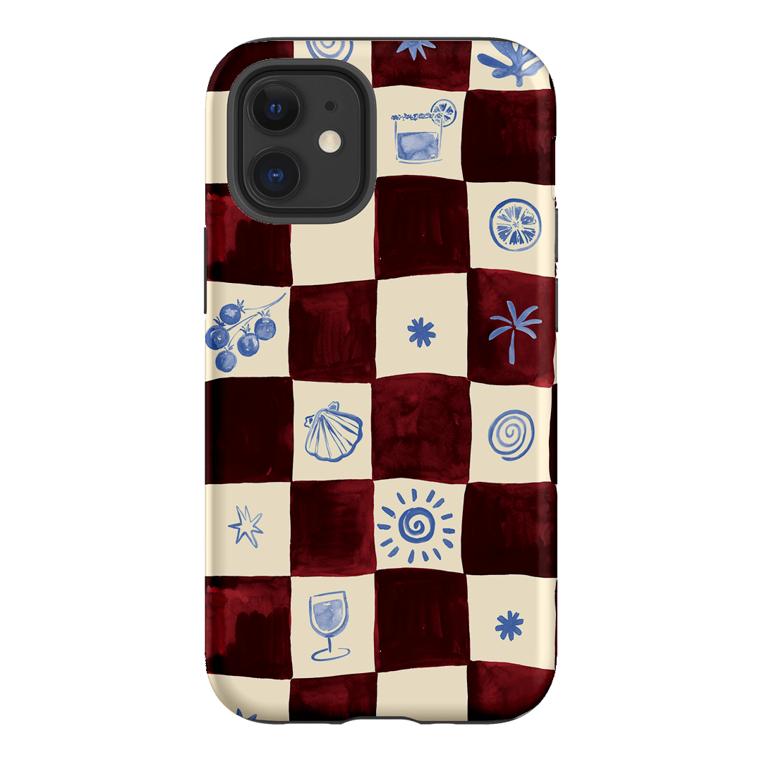 Afternoon Mezze Maroon Printed Phone Cases iPhone 12 / Armoured by Charlie Taylor - The Dairy