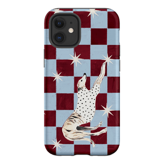 Check Greyhound Blue Printed Phone Cases iPhone 12 / Armoured by Lisa Hu - The Dairy