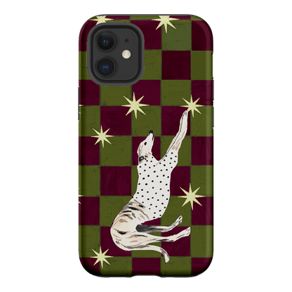 Check Greyhound Green Printed Phone Cases iPhone 12 / Armoured by Lisa Hu - The Dairy