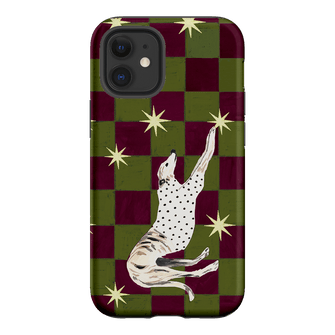 Check Greyhound Green Printed Phone Cases iPhone 12 / Armoured by Lisa Hu - The Dairy