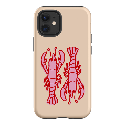 Lobster Love Peach Printed Phone Cases iPhone 12 / Armoured by The Dairy - The Dairy