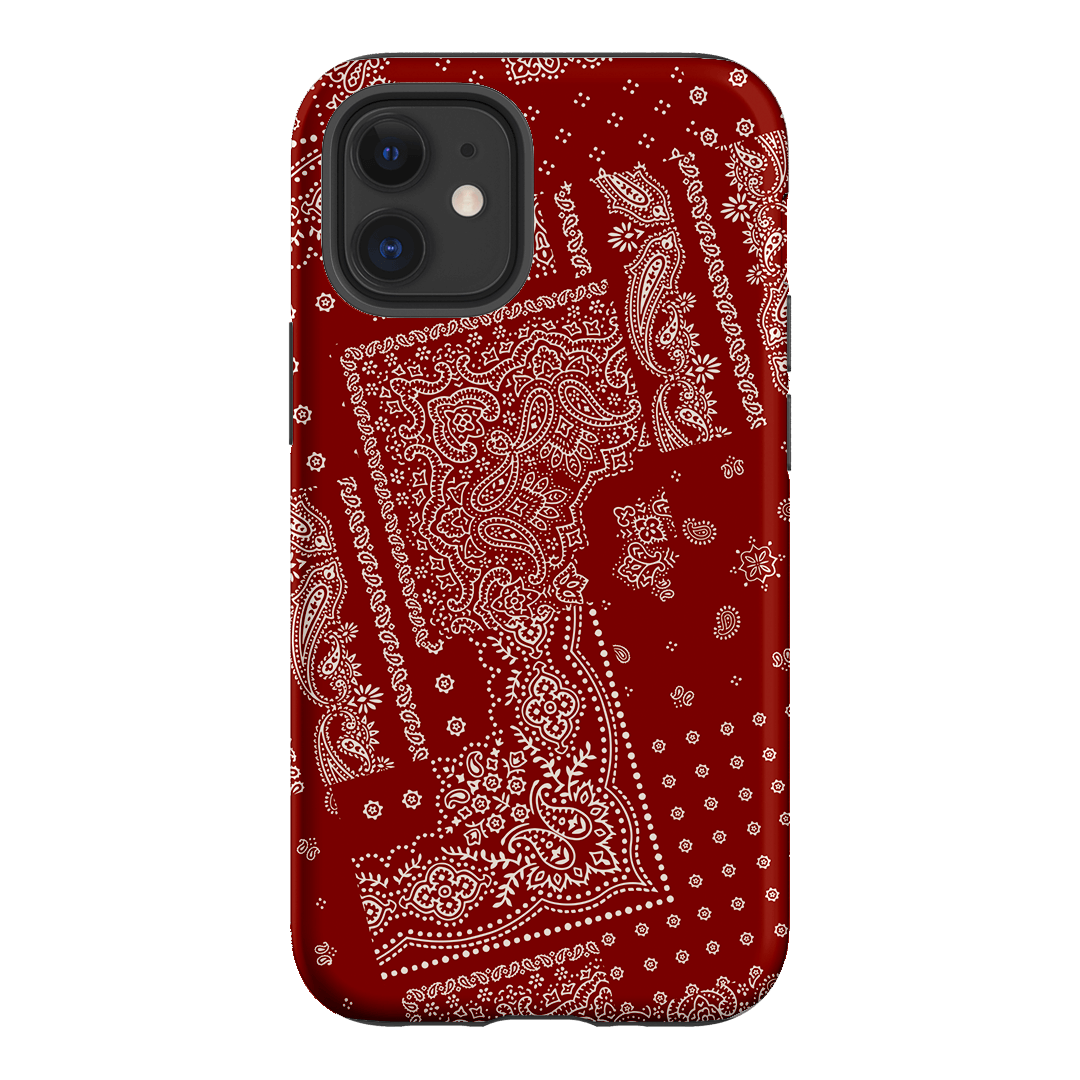 Paisley Crimson Printed Phone Cases iPhone 12 / Armoured by The Dairy - The Dairy