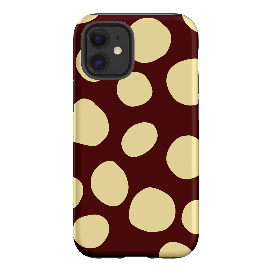Pebbles Burgundy Butter Printed Phone Cases iPhone 12 / Armoured by Veronica Tucker - The Dairy