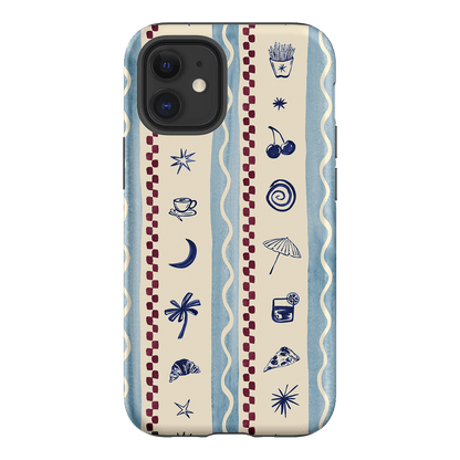 Summer Snacks Blue Printed Phone Cases iPhone 12 / Armoured by Charlie Taylor - The Dairy
