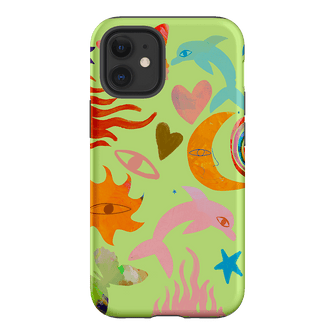 Tattoos Green Printed Phone Cases iPhone 12 / Armoured by Kate Eliza - The Dairy