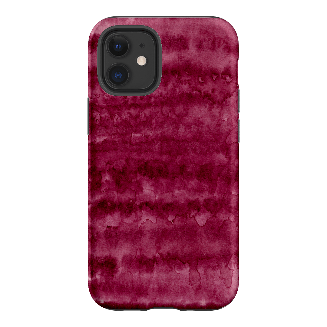 Watercolour Stripes Burgundy Printed Phone Cases iPhone 12 / Armoured by The Dairy - The Dairy